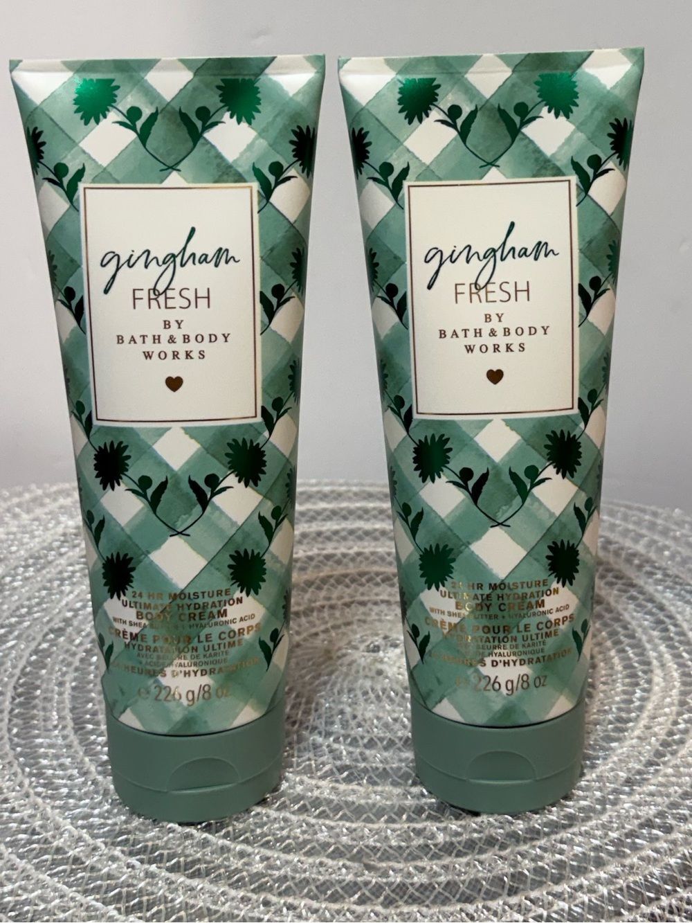 BBW Gingham Fresh Body Cream Set of 2 NWT